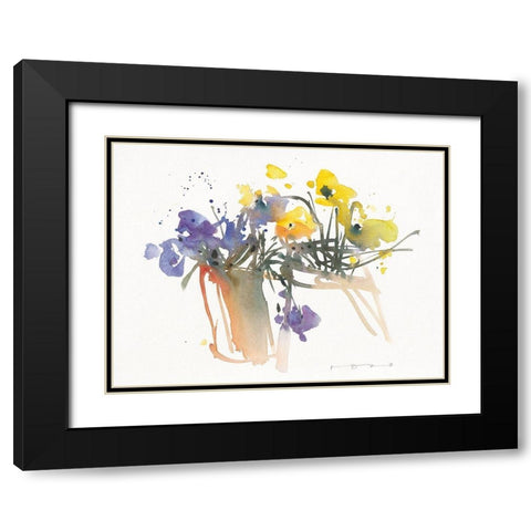 Fruhling Black Modern Wood Framed Art Print with Double Matting by ROMO-Rolf Morschhauser