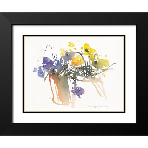 Fruhling Black Modern Wood Framed Art Print with Double Matting by ROMO-Rolf Morschhauser