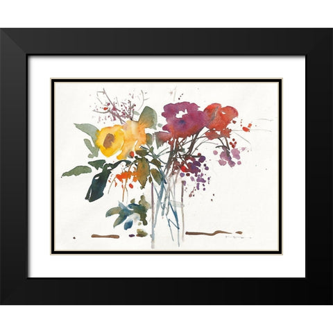 Strauss mit Beeren Black Modern Wood Framed Art Print with Double Matting by ROMO-Rolf Morschhauser
