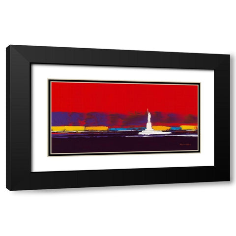 New York I Black Modern Wood Framed Art Print with Double Matting by Fontdeville, Guy