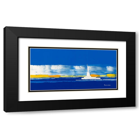 New York II Black Modern Wood Framed Art Print with Double Matting by Fontdeville, Guy