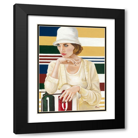 Femme XI Black Modern Wood Framed Art Print with Double Matting by Bernard, Anne