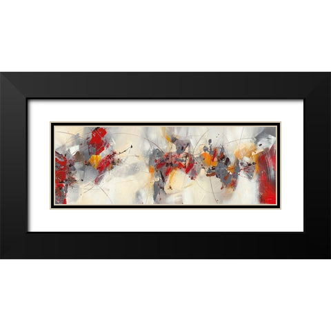 Percussion Black Modern Wood Framed Art Print with Double Matting by Ball, Veronique