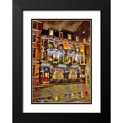 The Sherlock Holmes Black Modern Wood Framed Art Print with Double Matting by Terrible, Aurelien