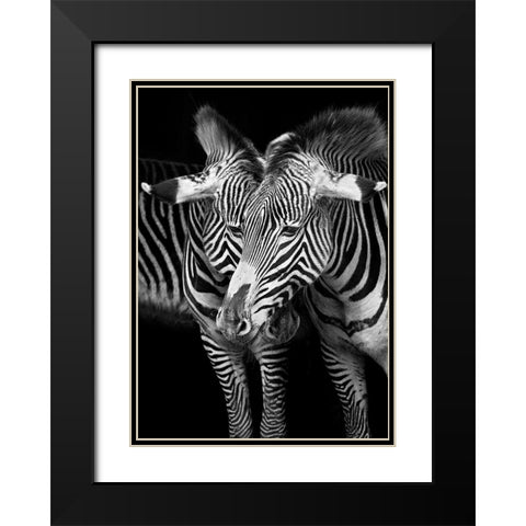 A Team with You Black Modern Wood Framed Art Print with Double Matting by Cano, Marina