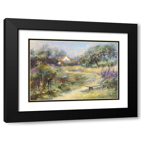 Le jardin du peintre Black Modern Wood Framed Art Print with Double Matting by Messely, Paul