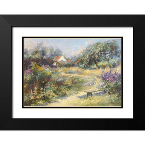 Le jardin du peintre Black Modern Wood Framed Art Print with Double Matting by Messely, Paul