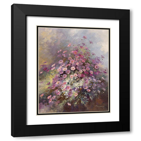 Cosmos Black Modern Wood Framed Art Print with Double Matting by Messely, Paul