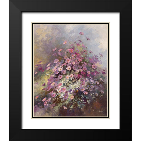 Cosmos Black Modern Wood Framed Art Print with Double Matting by Messely, Paul