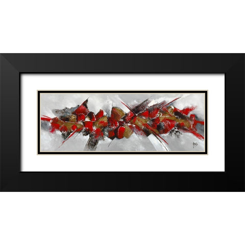 Reflex I Black Modern Wood Framed Art Print with Double Matting by Jadis