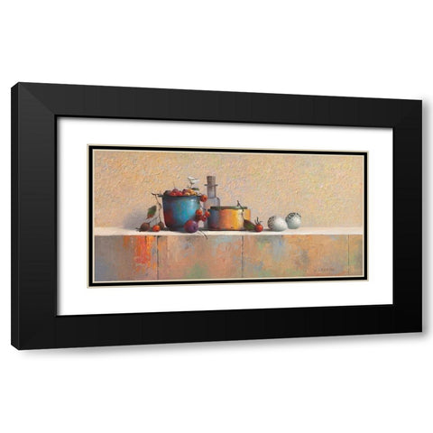 No Title VI Black Modern Wood Framed Art Print with Double Matting by Dijkstra, Evert