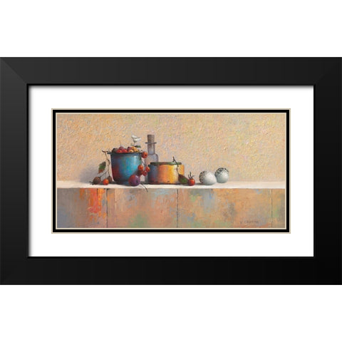 No Title VI Black Modern Wood Framed Art Print with Double Matting by Dijkstra, Evert