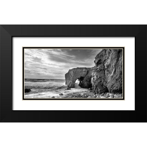 Cote Sauvage Black Modern Wood Framed Art Print with Double Matting by Seidel, Leo