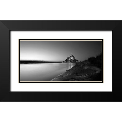 Le Mont-Saint-Michel Black Modern Wood Framed Art Print with Double Matting by Seidel, Leo