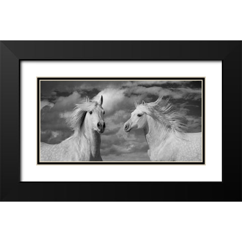 A breezy Day Black Modern Wood Framed Art Print with Double Matting by Llovet, Jorge
