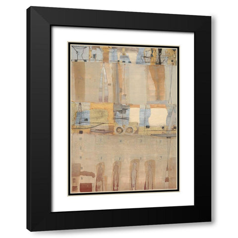 Sinus Black Modern Wood Framed Art Print with Double Matting by Richter-Armgart, Rose