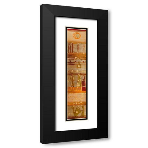 Nil Black Modern Wood Framed Art Print with Double Matting by Richter-Armgart, Rose