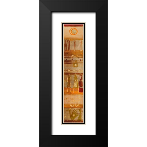 Nil Black Modern Wood Framed Art Print with Double Matting by Richter-Armgart, Rose