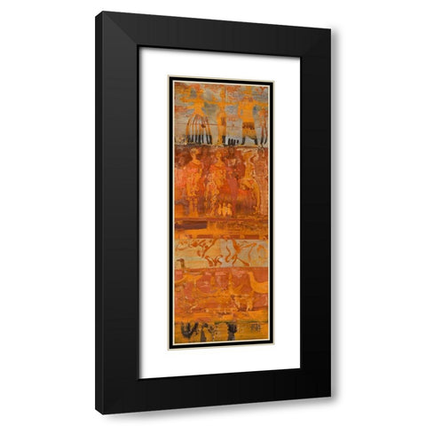 Bali Black Modern Wood Framed Art Print with Double Matting by Richter-Armgart, Rose