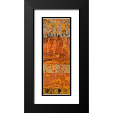 Bali Black Modern Wood Framed Art Print with Double Matting by Richter-Armgart, Rose