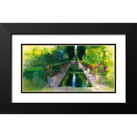 Granada II Black Modern Wood Framed Art Print with Double Matting by Cereceda Martinez, Angeles