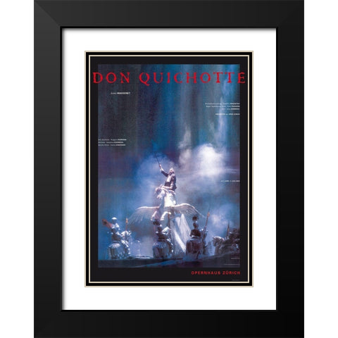 Don Quichotte Black Modern Wood Framed Art Print with Double Matting by Geissbuhler, K. Domenic