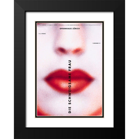 Die schweigsame Frau Black Modern Wood Framed Art Print with Double Matting by Geissbuhler, K. Domenic