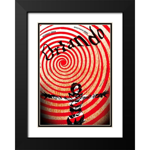 Orlando Black Modern Wood Framed Art Print with Double Matting by Geissbuhler, K. Domenic