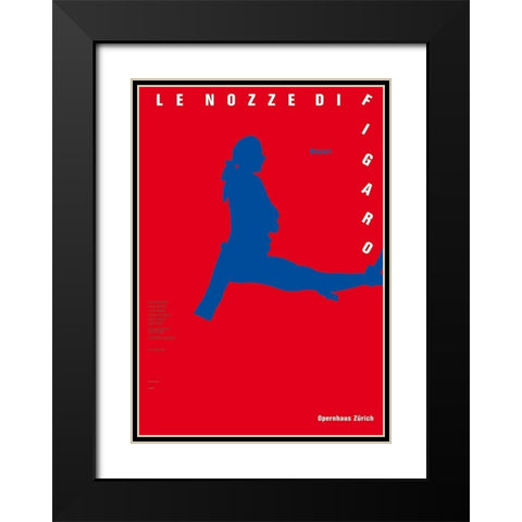 Le nozze di Figaro Black Modern Wood Framed Art Print with Double Matting by Geissbuhler, K. Domenic