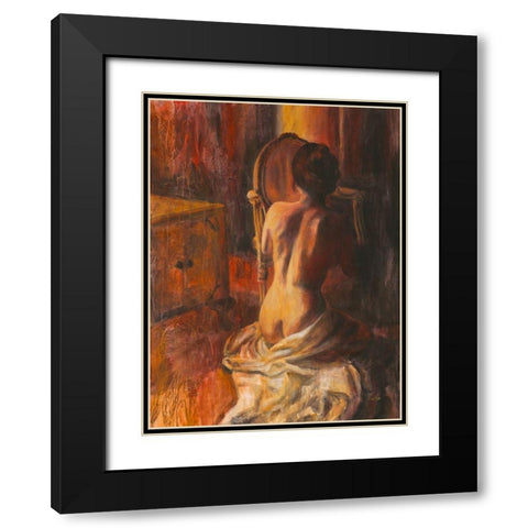 Rimanere Black Modern Wood Framed Art Print with Double Matting by van den Bogerd, Escha