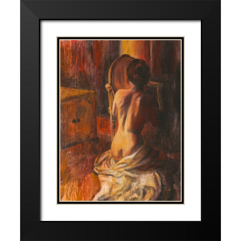 Rimanere Black Modern Wood Framed Art Print with Double Matting by van den Bogerd, Escha