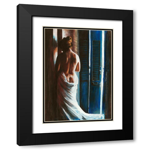 Brisia Black Modern Wood Framed Art Print with Double Matting by van den Bogerd, Escha