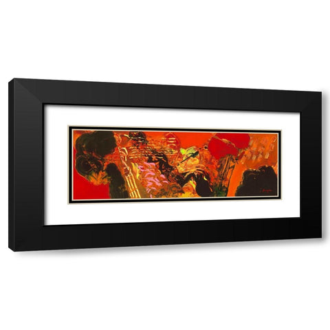 Variations abstraites XXII Black Modern Wood Framed Art Print with Double Matting by Magis, Pascal