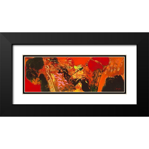 Variations abstraites XXII Black Modern Wood Framed Art Print with Double Matting by Magis, Pascal