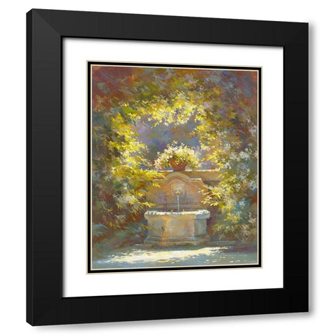 Fraicheur au Baux de Provence Black Modern Wood Framed Art Print with Double Matting by Messely, Johan