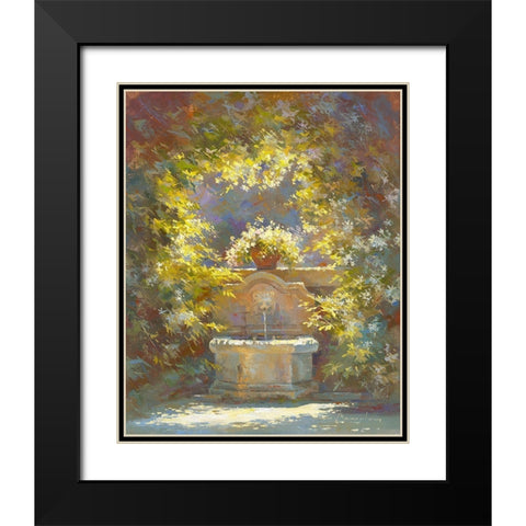 Fraicheur au Baux de Provence Black Modern Wood Framed Art Print with Double Matting by Messely, Johan
