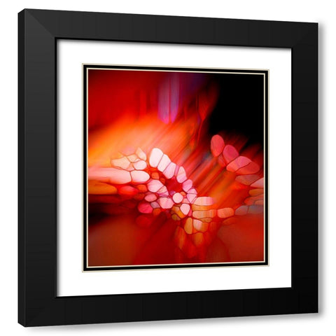 Expression in Rot Black Modern Wood Framed Art Print with Double Matting by Schmidt, Renate M.