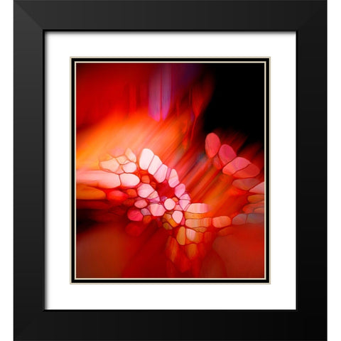 Expression in Rot Black Modern Wood Framed Art Print with Double Matting by Schmidt, Renate M.
