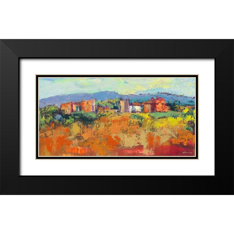 Casa Blanca Palma Black Modern Wood Framed Art Print with Double Matting by Camargo, Jesus P.