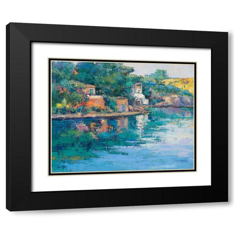 Tuerkis Beach Pueblo Black Modern Wood Framed Art Print with Double Matting by Camargo, Jesus P.
