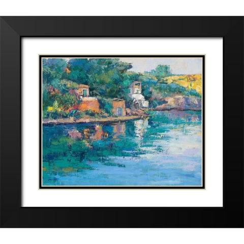 Tuerkis Beach Pueblo Black Modern Wood Framed Art Print with Double Matting by Camargo, Jesus P.