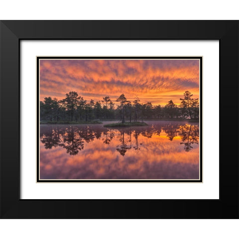 Dawn Black Modern Wood Framed Art Print with Double Matting by Strand, Hans