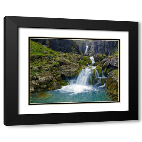 StrandarÃ¡ River Black Modern Wood Framed Art Print with Double Matting by Strand, Hans