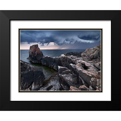 Approaching Storm Black Modern Wood Framed Art Print with Double Matting by Strand, Hans