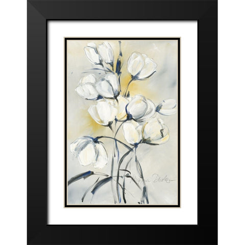 weisse Tulpen I Black Modern Wood Framed Art Print with Double Matting by Decker, Regina