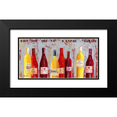 Selection de ma cave Black Modern Wood Framed Art Print with Double Matting by Persillon, Francoise