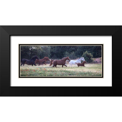 Family Together II Black Modern Wood Framed Art Print with Double Matting by Llovet, Jorge