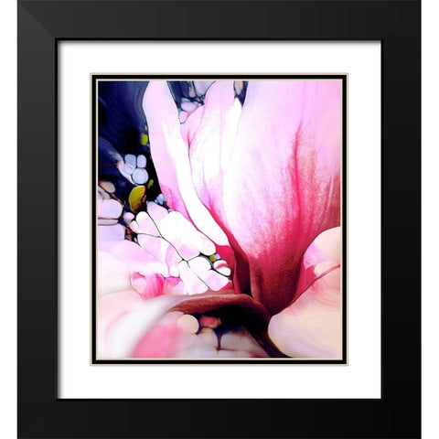 Magnolie Black Modern Wood Framed Art Print with Double Matting by Schmidt, Renate M.