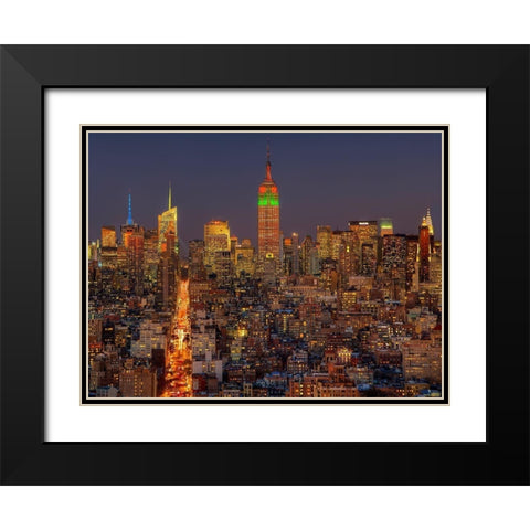 Skyline Black Modern Wood Framed Art Print with Double Matting by Terrible, Aurelien