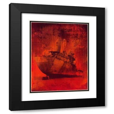 Malika II Black Modern Wood Framed Art Print with Double Matting by Streicher, Tibo
